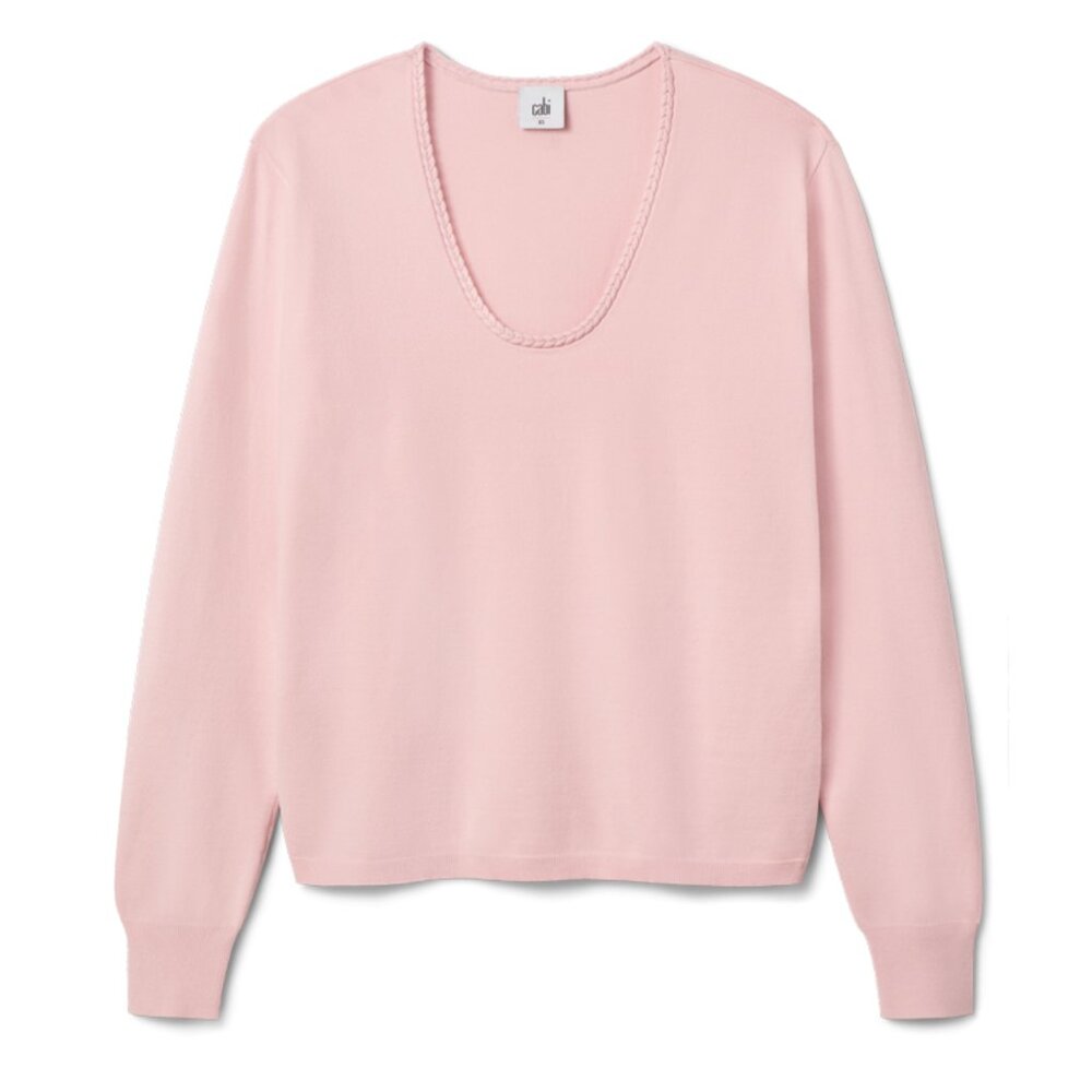 Cabi Braided Neck Pullover - Size S - #6661